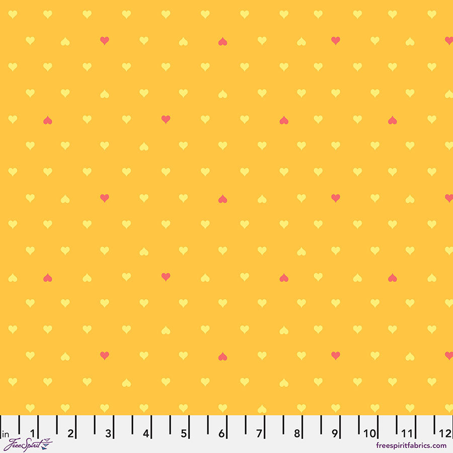 {New Arrival} Tula Pink FreeSpirit Besties Unconditional Love - Buttercup