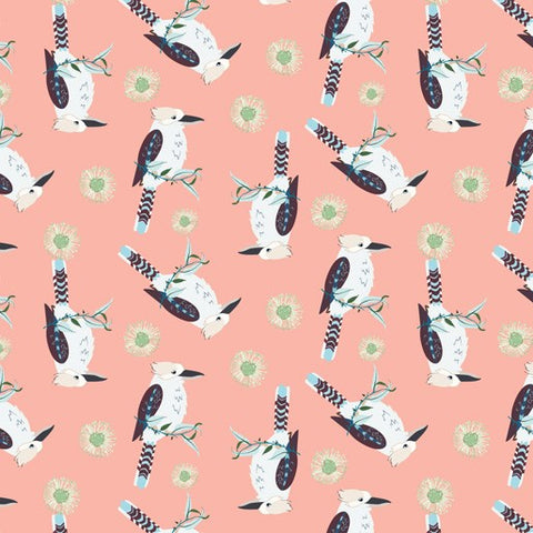 Amanda Joy Designs Kookaburra Calling Kookaburra Blossoms Pink
