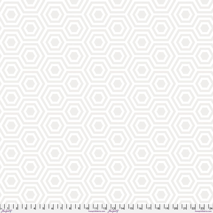 {New Arrival} Tula Pink True Colours Backing Fabric - Hexy XL - Snowfall