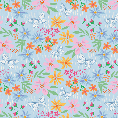 Art Gallery Fabrics Daisy RAYON Flying Wild Cloud