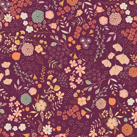{New Arrival} Art Gallery Fabrics The Season of Tribute - Crafting Magic RAYON Blooming Ground Five