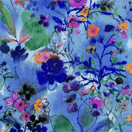 RJR Bloom Bloom Butterfly Wild Meadow - Twilight Fabric