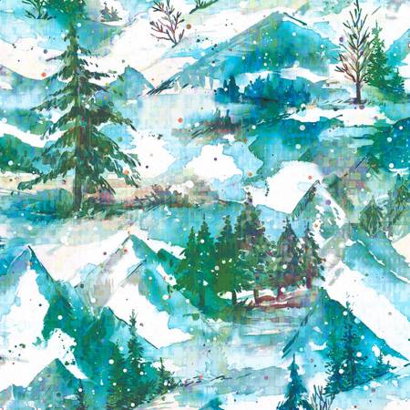 RJR Pineview Digital Winter Holiday-Frost Digiprint Fabric