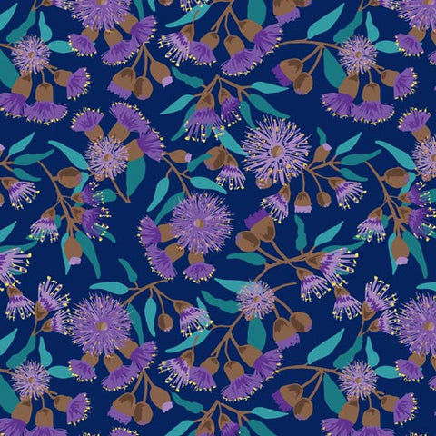 Annette Winter Sweet Botanicals Purple/Navy Flowering Gum