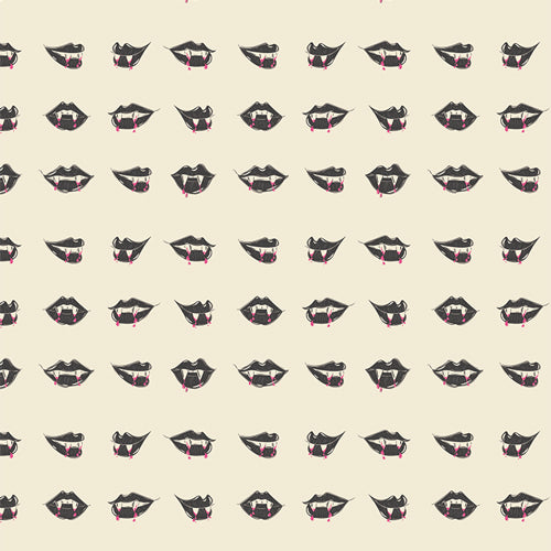 Art Gallery Fabrics Sweet ’n Spookier Fangtastic Lips