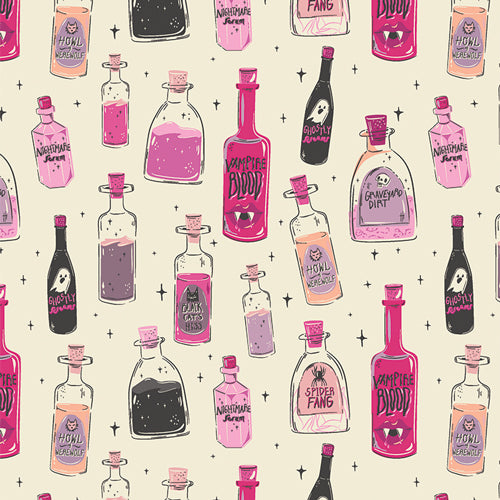 {New Arrival} Art Gallery Fabrics Spooky 'n Witchy Liquid Magic Berry