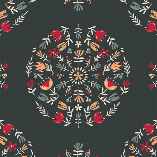 Art Gallery Fabrics Season & Spice Meadow Mandala Willow