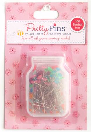 {New Arrival} Riley Blake- Lori Holt Pretty Pins Lori Holt - Sewing Pins Box Of 100