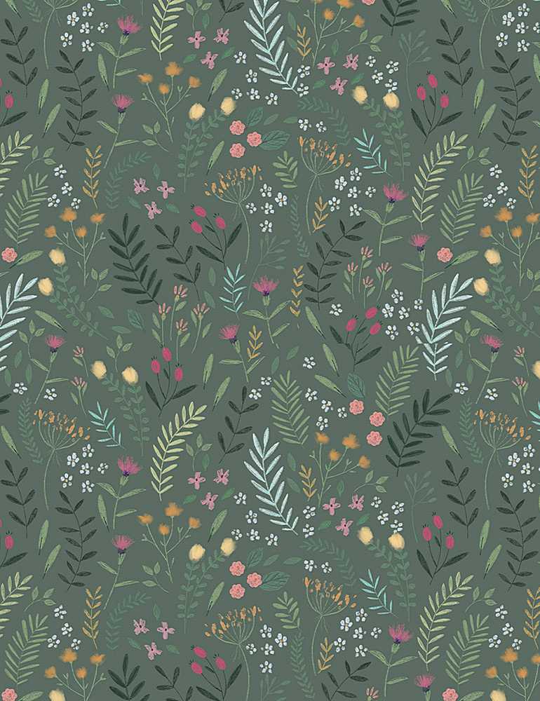 Dear Stella Fabrics Livin' On The Hedge Meadow Pine
