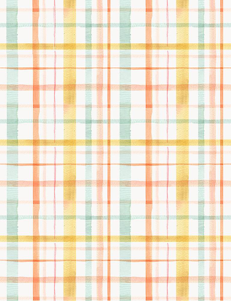 Dear Stella Fabrics Hop To It Plaid White