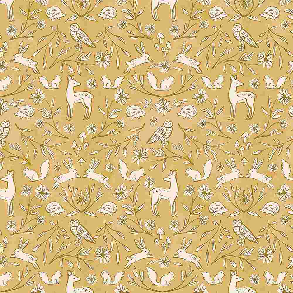 Dear Stella Fabrics Wood You Be Mine Sahara Woodland Toile