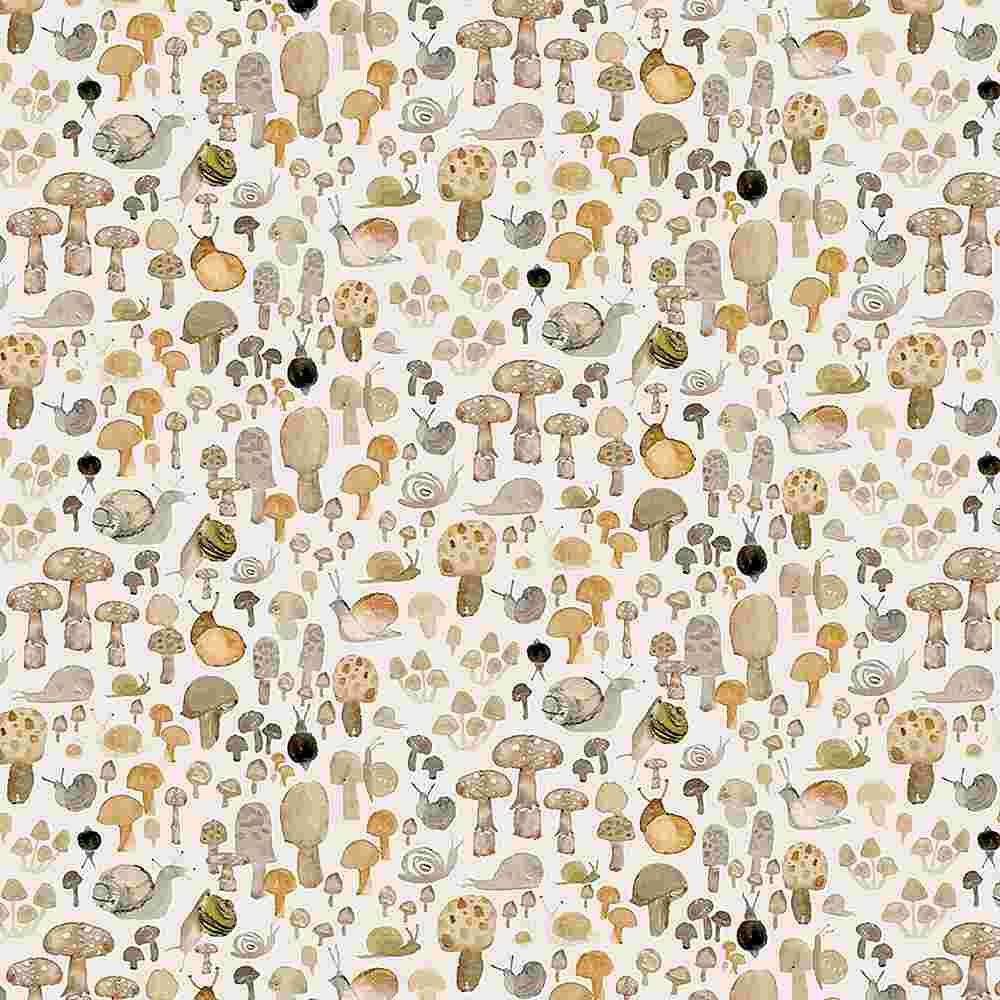 Dear Stella Fabrics Wood You Be Mine Multi Snail Patrol