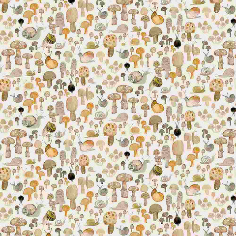 Dear Stella Fabrics Wood You Be Mine Multi Snail Patrol