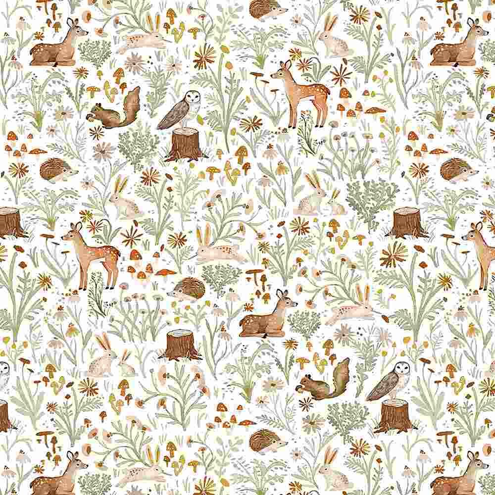 Dear Stella Fabrics Wood You Be Mine White Wood You Be Mine
