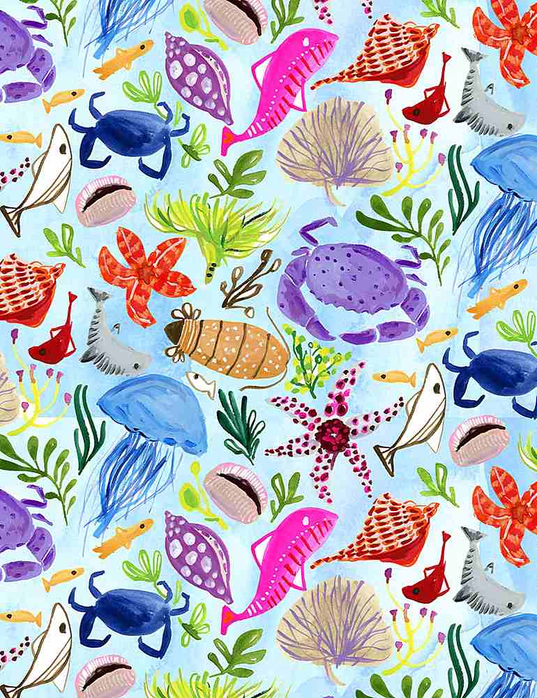 Dear Stella Fabrics Earth Day Ocean Finds