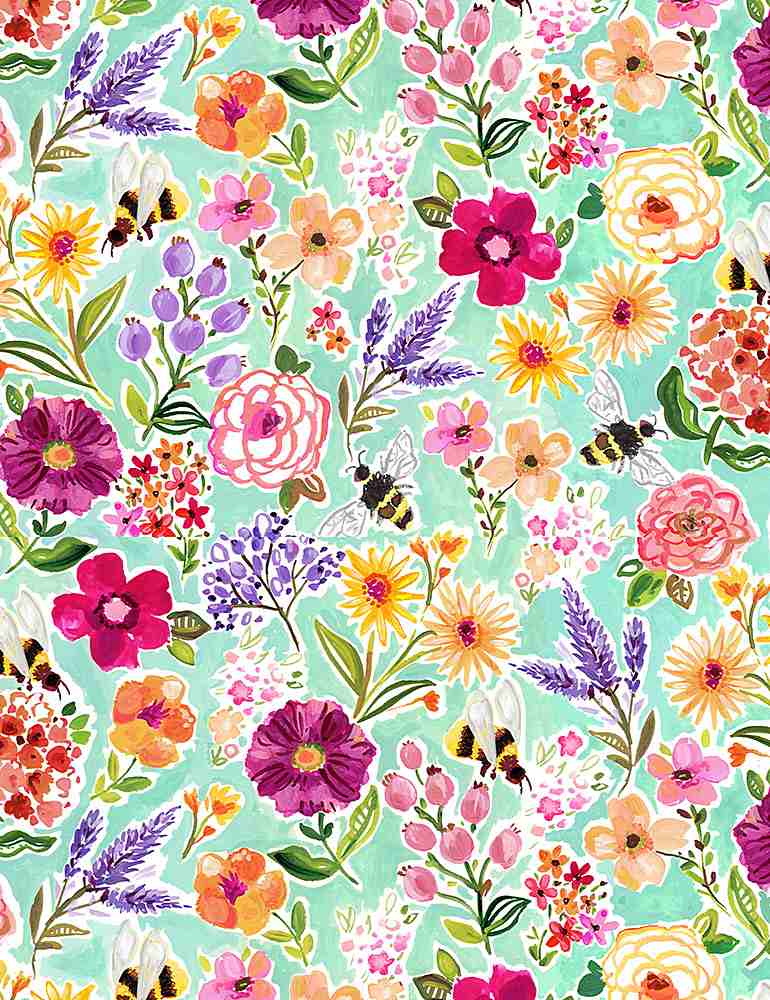 Dear Stella Fabrics Earth Day Bee Garden