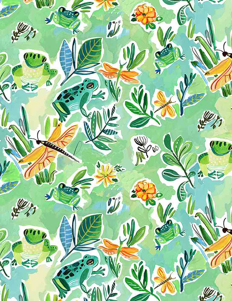 {New Arrival} Dear Stella Fabrics Earth Day Frogs