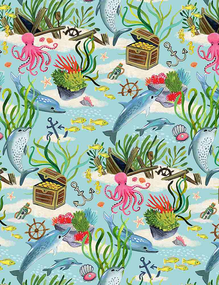 Dear Stella Fabrics You're a Catch Main You're a Catch Multi