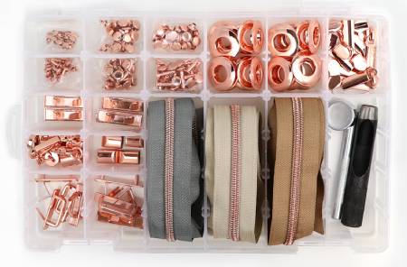 {New Arrival} Sallie Tomato Hardware Next Level Hardware & Zipper Set Rose Gold