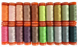 {New Arrival} Tula Pink Aurifil Neon & Neutrals 20 Small Spools 50wt Cotton