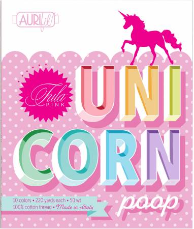 {New Arrival} Tula Pink Unicorn Poop Thread Collection 50wt 10 Small Spools