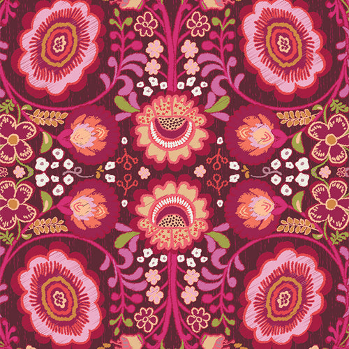 Art Gallery Fabrics The Season of Tribute - La Vie en Rose Khokhloma One