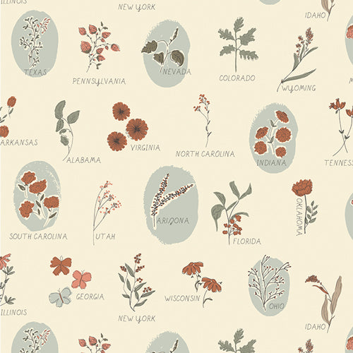 {New Arrival} Art Gallery Fabrics The Season of Tribute - Roots of Nature Roadside Wildflowers Three