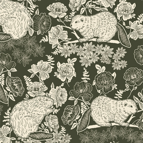 {New Arrival} Art Gallery Fabrics Wild Forgotten Beaver & Bloom Sycamore