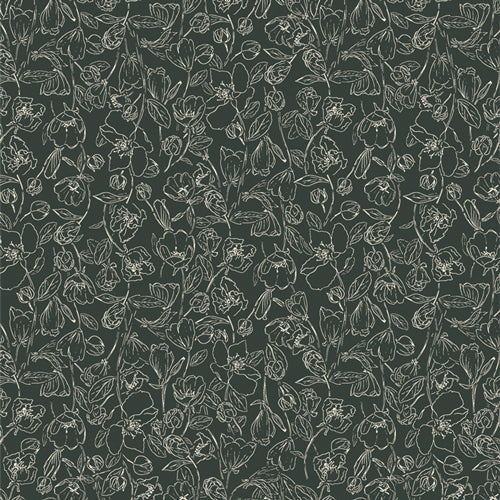 {New Arrival} Art Gallery Fabrics Wild Forgotten Crocus Raven FAT QUARTER