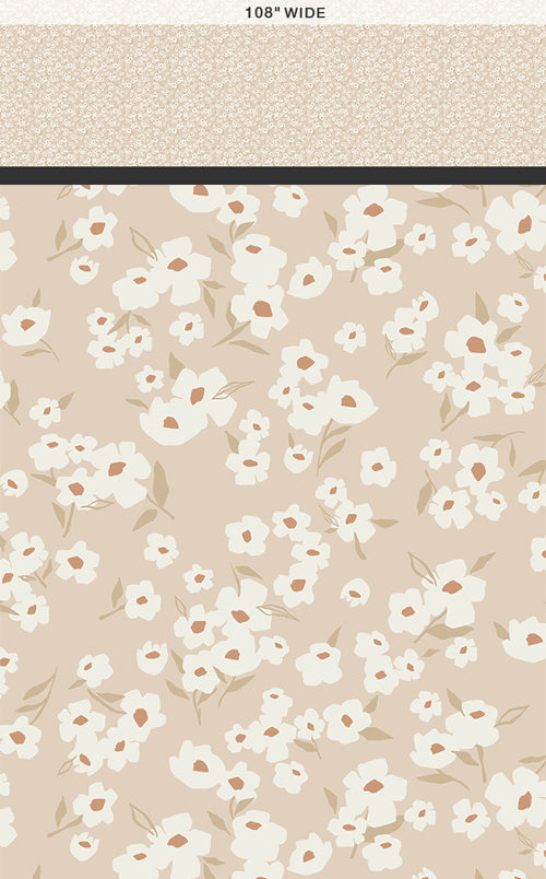 {New Arrival} Art Gallery Fabrics 108 Edition 274cm Spring Daisies Ecru