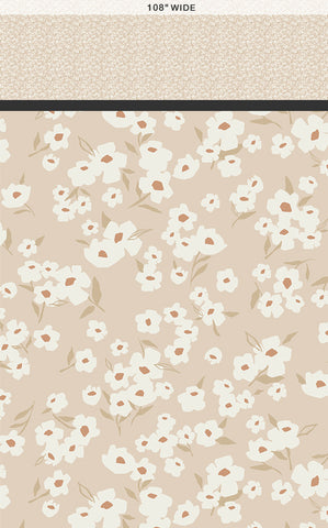 {New Arrival} Art Gallery Fabrics 108 Edition 274cm Spring Daisies Ecru