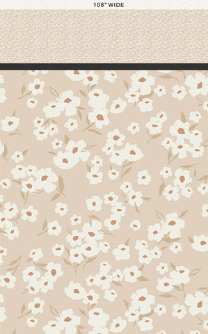 {New Arrival} Art Gallery Fabrics 108 Edition 274cm Spring Daisies Ecru