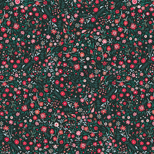 {New Arrival} Art Gallery Fabrics Wintertale Wintertide Blooms Holly