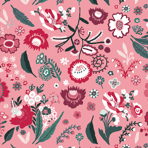 {New Arrival} Art Gallery Fabrics Wintertale Festive Bouquet