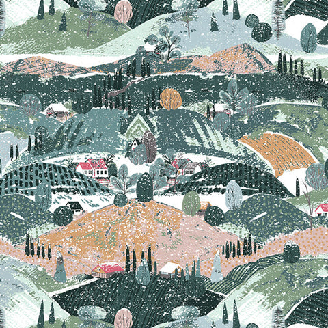 {New Arrival} Art Gallery Fabrics Wintertale Snowy Hills