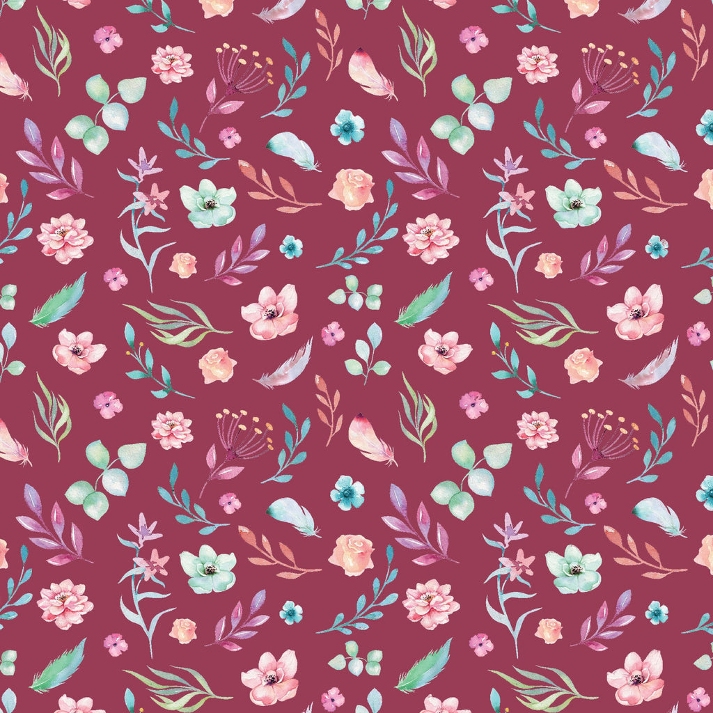 Devonstone A Magical Time Floral Burgundy