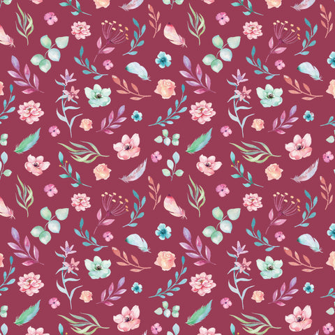 Devonstone A Magical Time Floral Burgundy