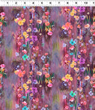 Clothworks Moments Digital Floral Drip Wine