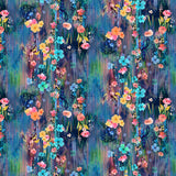 {New Arrival} Clothworks Moments Digital Floral Drip Navy Blue