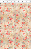 Clothworks Moments Digital Bouquets Light Rust