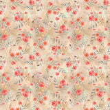 Clothworks Moments Digital Bouquets Light Rust