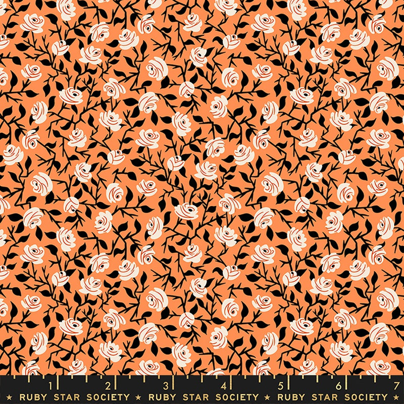 {New Arrival} Moda Ruby Star Society Tiny Frights Brambling Rose Pumpkin