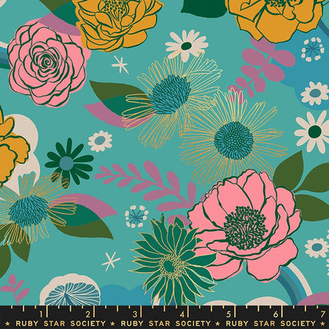Moda Ruby Star Society Reverie Meander Succulent Metallic