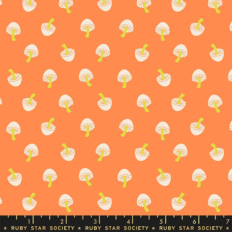 {New Arrival} Moda Ruby Star Society Tiny Frights Tiny Mushroom Orange Glow in the Dark