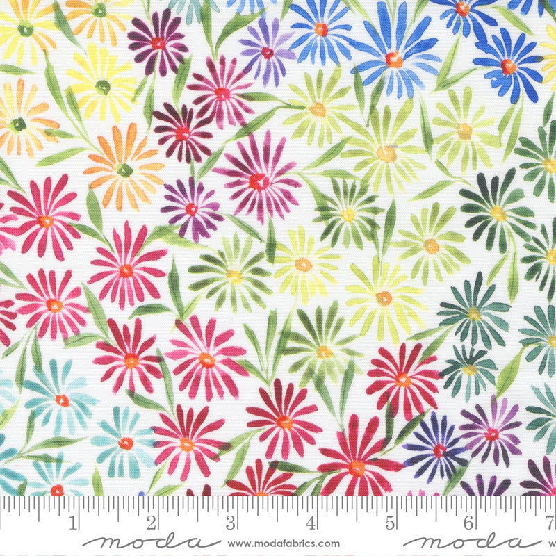 Moda Create Joy Project Eufloria Fields of Green Kaleidobloom Rainbow