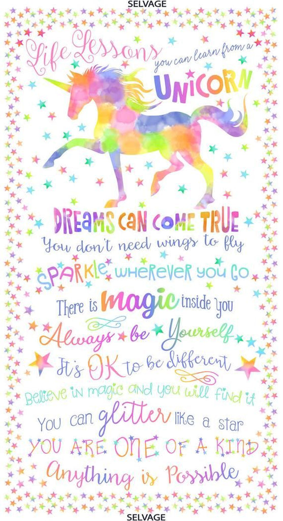 {New Arrival} Timeless Treasures Unicorn Life Lessons