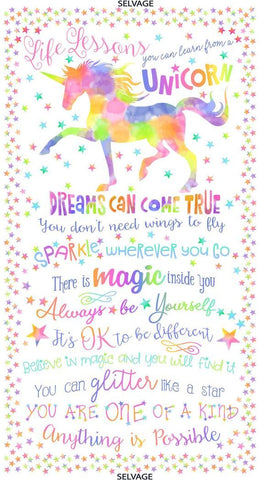 {New Arrival} Timeless Treasures Unicorn Life Lessons