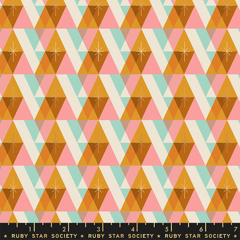 Moda Ruby Star Society Jolly Darlings Facet Honey Metallic