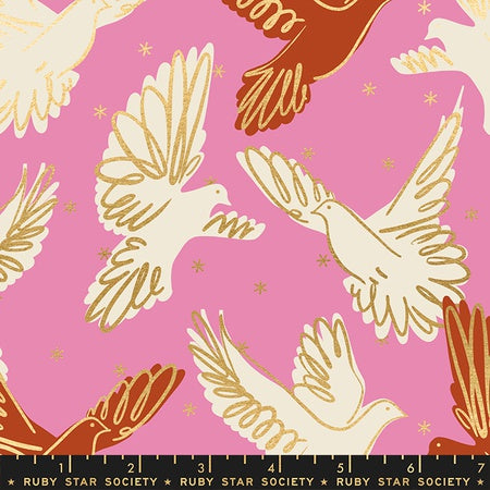 Moda Ruby Star Society Rise Fly Peony Metallic FAT QUARTER