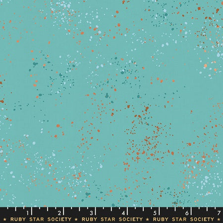 {New Arrival} Moda Ruby Star Society Speckled Metallic Turquoise